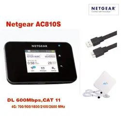 600 Мбит/с 4 г разблокирована netger ac810s cat11 4 г Wi-Fi Dongle LTE Беспроводной карты воздуха 810 s 4 г МИФИ с 35dbi 4 г TS9 антенны