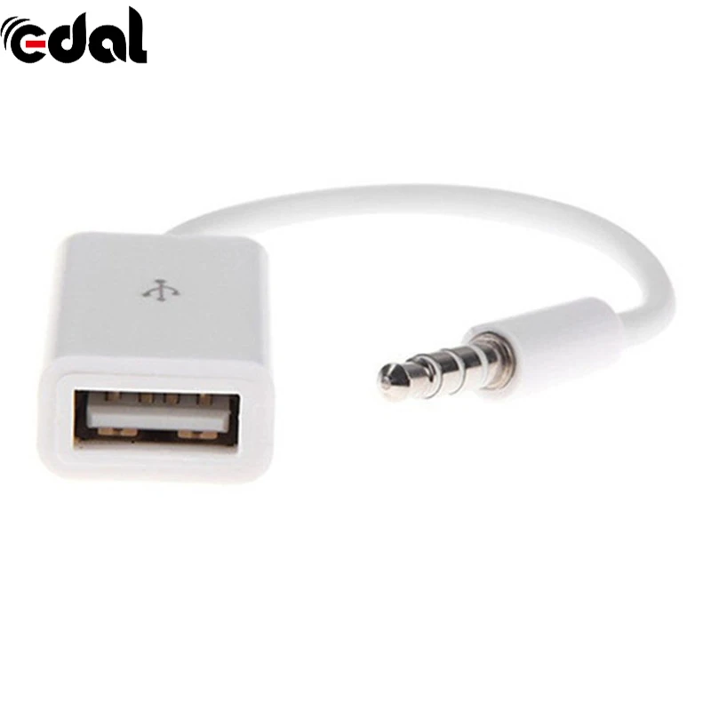 EDAL Jack 3,5 AUX аудио разъем к USB 2,0 конвертер USB Aux кабели шнур для автомобиля MP3 динамик U диск USB флэш-накопитель аксессуары