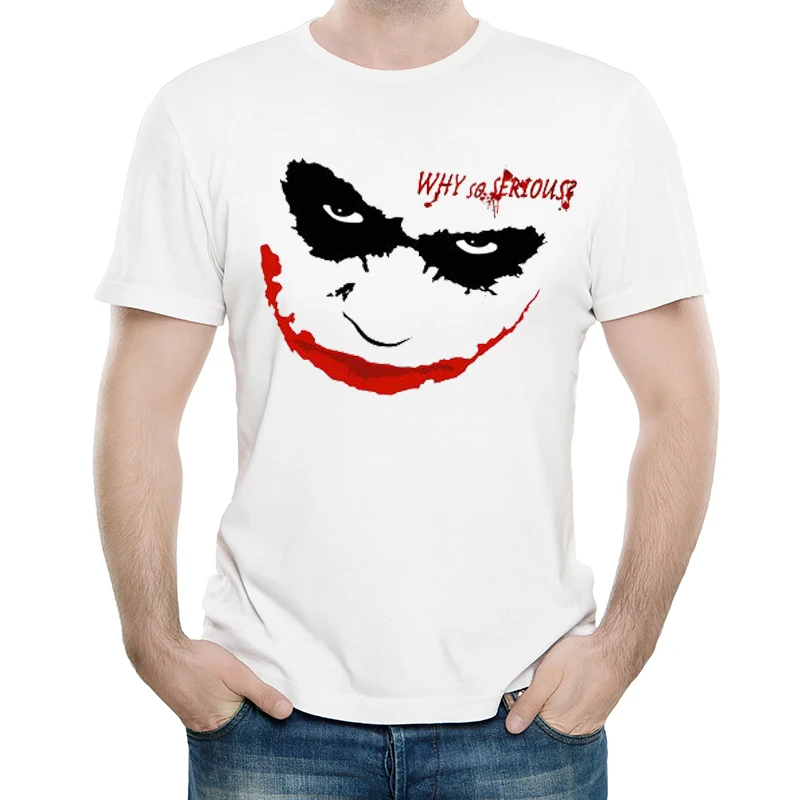 

Free Shipping 2015 Brand New Clown Joker Shirt Cute Anime Heath Ledger Top For Men & Women