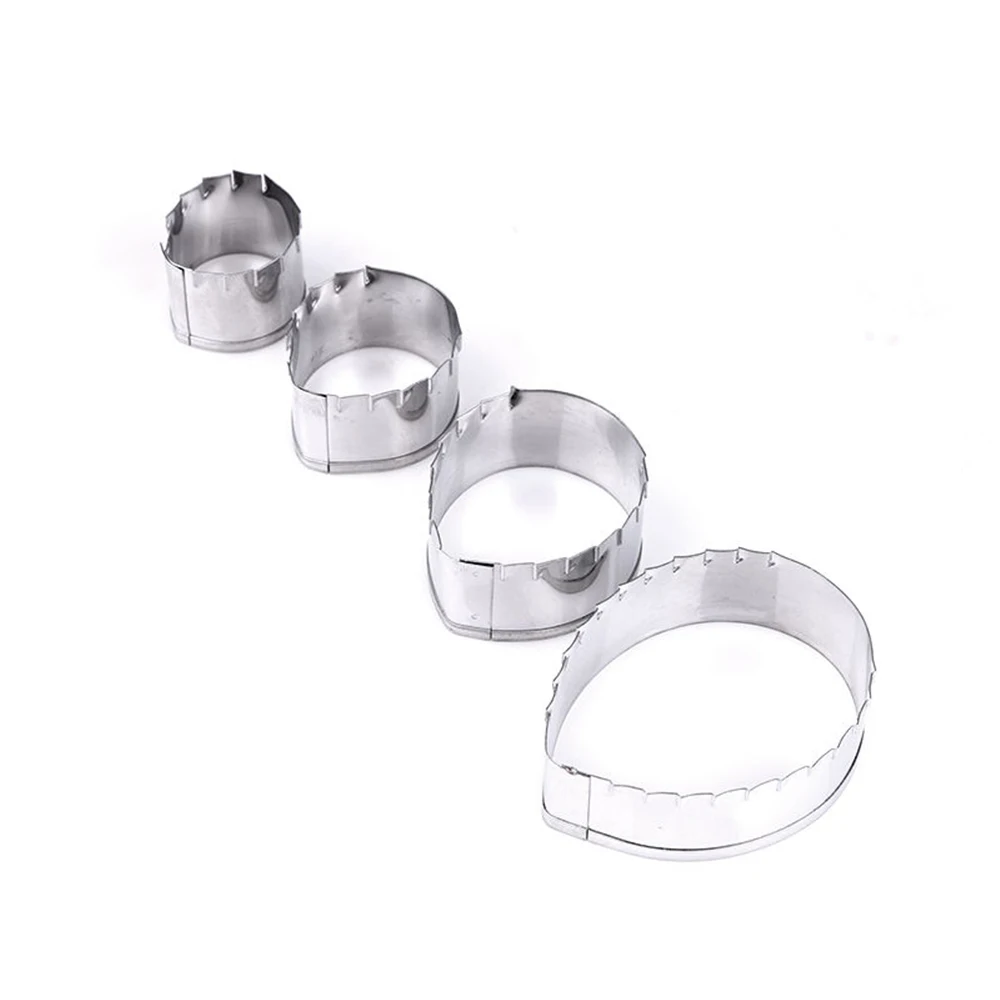 4Pcs Practical Home Kitchen Rose Leaf Shaped Cookie Cutter Fondant Tool Stainless Steel Metal Mold Cake Decorating Mould 4Pcs Practical Home Kitchen Rose Leaf Shaped Cookie Cutter Fondant Tool Stainless Steel Metal Mold Cake Decorating Mould