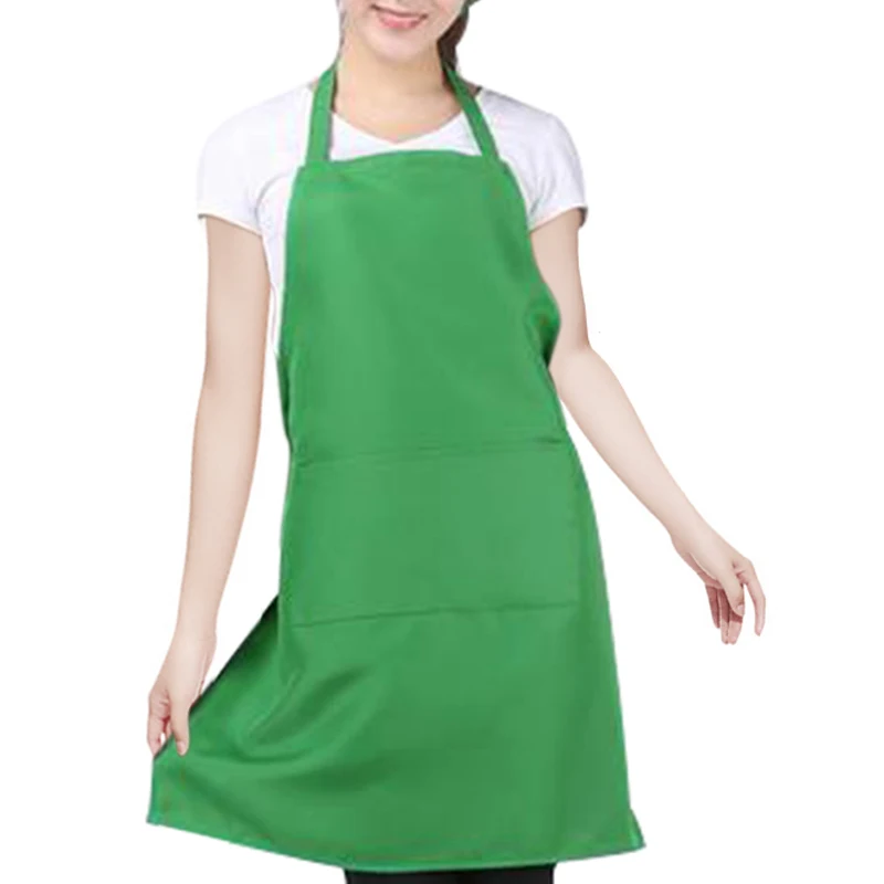 New Solid Color Cooking Bib Apron Craft Restaurant Commercial Kitchen