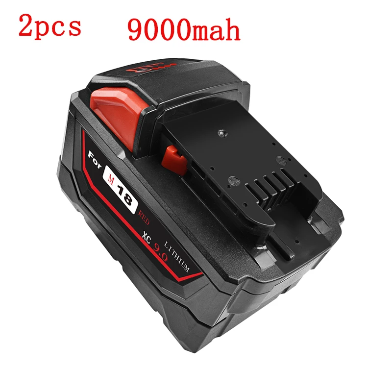 

bonacell 2pcs for Milwaukee M18 9000mAh Power Tools Rechargeable Li-ion Battery Replacement 48-11-1815 48-11-1850 48-11-1840