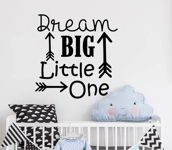 Настенные Переводные картинки Dream Big little One маленький человек пещера настенное