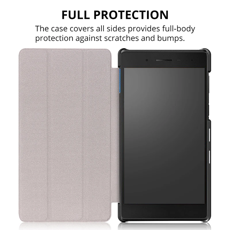 Тонкий складной чехол подставка iBuyiWin из искусственной кожи для Lenovo Tab 7 Essential TB 7304F