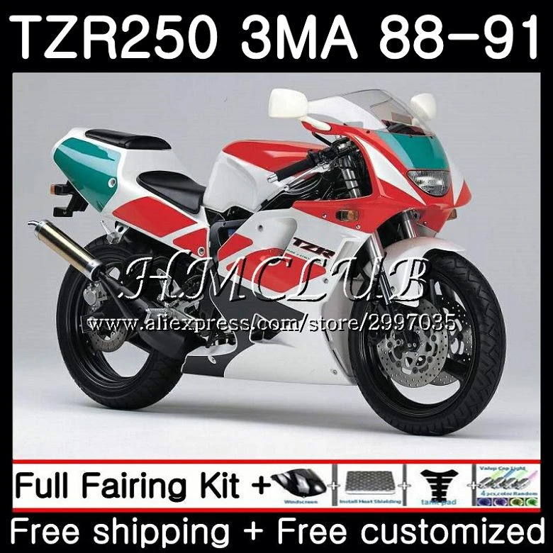 ヤマハモーターサイクルフェアリング 赤 緑 Tzr 250 3ma Tzr 250 19 19 1990 5hc 7 Tzr250rr Tzr250 Rs Rr Ypvs Tzr250 90 91 組み合わせ Aliexpress