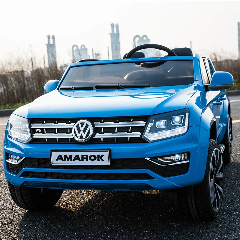 Children's 4 wheel electric pickup trucks Four wheel drive double seats