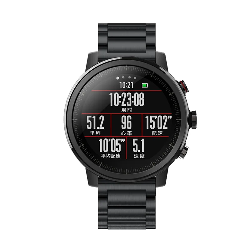 Браслет из нержавеющей стали для оригинального Xiaomi Huami Amazfit Stratos 2 2S pace Ремешок Браслет Для samsung S3 22 мм ремешок для часов