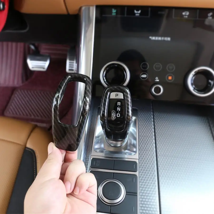 Накладка на головку переключения передач для Land Rover Range Sport 2018 углеродное волокно |