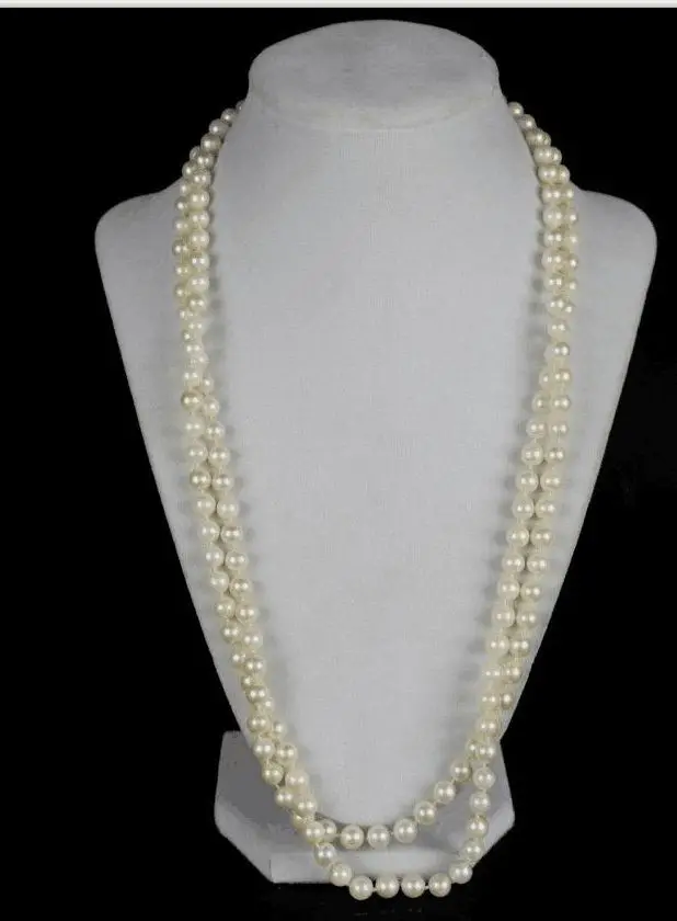 

9-10MM GENUINE NATURAL Australian south sea white pearl necklace 38inch