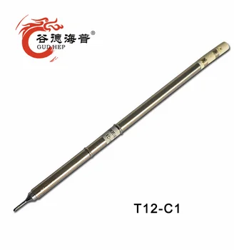 

Gudhep T12 Soldering Iron Tips T12-C1 Replacement Tips for FX950 FX951 Soldering Rework Station