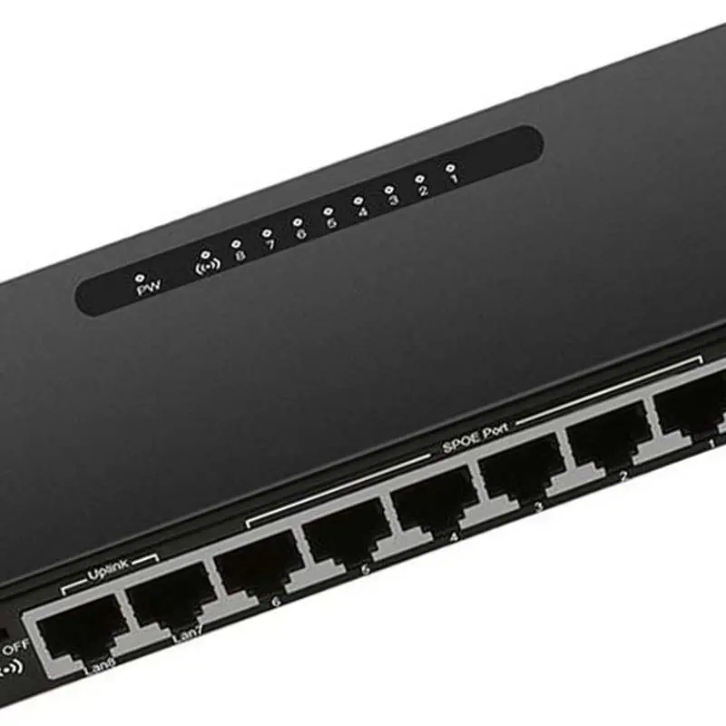 Diewu 8 Порты и разъёмы Мощность Ethernet сетевой коммутатор питания через Ethernet 10/100 Мбит Настольный концентратор Lan 6 Spoe Порты инжектор Мощность для камер(штепсельная Вилка стандарта США
