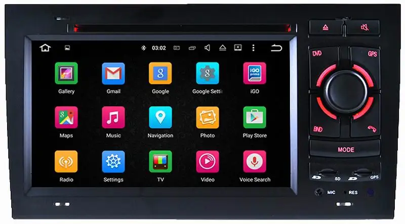 Perfect Ouchuangbo car multimedia audio recorder for A4 2002-2008 with android 9.0 radio wifi bluetooth gps navigation 4GB+32GB 1