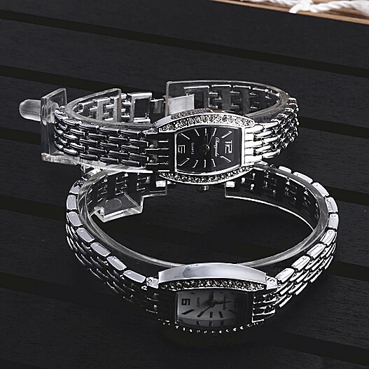 Женские часы с серебряным браслетом, стразы, кварцевые модные часы для девушек, женские наручные часы, роскошные часы из нержавеющей стали, mujer relojes satti