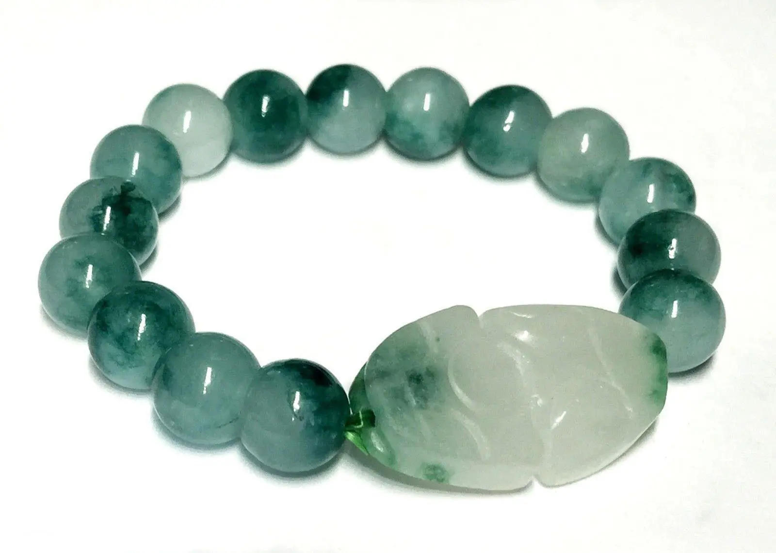 Koraba Fine Jewelry New Chinese Green Natural Jade Beads Dragon Pi Xiu Bangle Feng Shui Bracelet Free Shipping