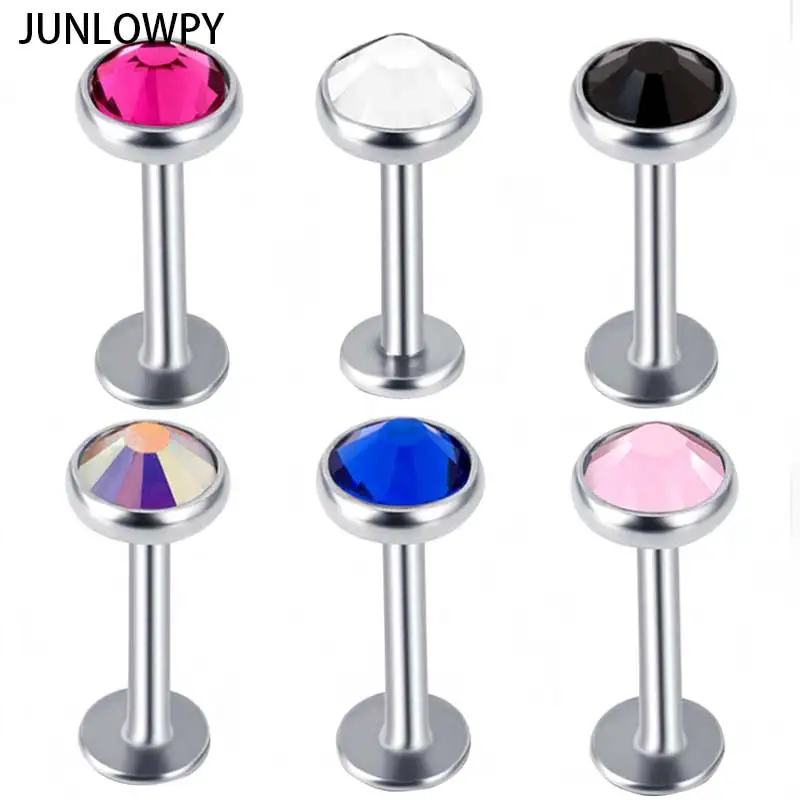 Серьги гвоздики junlowpy2 шт ювелирные изделия для пирсинга губ Козелка плоский