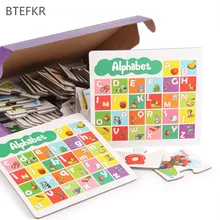 3D буквы головоломки и Цвет соответствующие карты игрушки дети английский раннего детства познавательная Головоломка Развивающие игрушки
