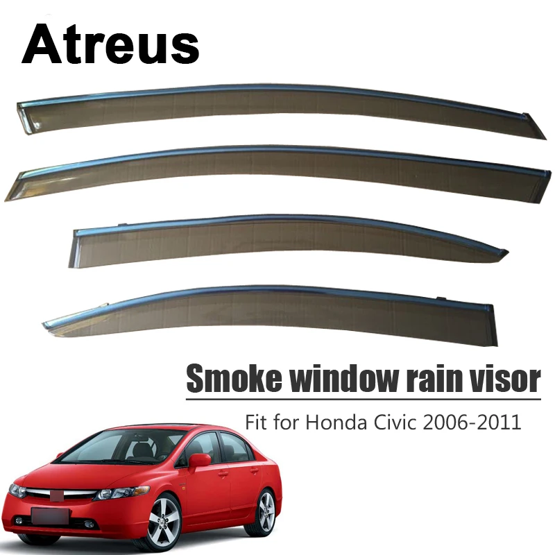 Atreus 4 шт. для Honda Civic 2006 2007 2008 2009 2010 2011 Автомобильные аксессуары дверь дым Окно