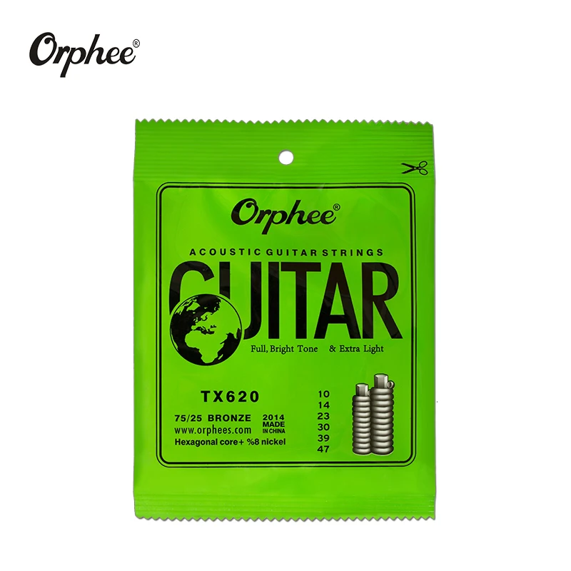 10 шт. Струны для гитары orphee TX620/TX630/TX640 Струны для акустической гитары дополнительный светильник