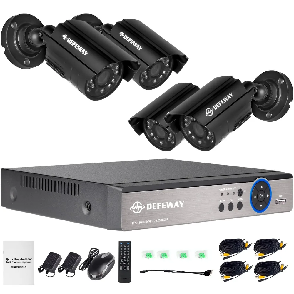 Система видеонаблюдения DEFEWAY 1080N HDMI DVR 1200TVL 720P HD система камер домашней