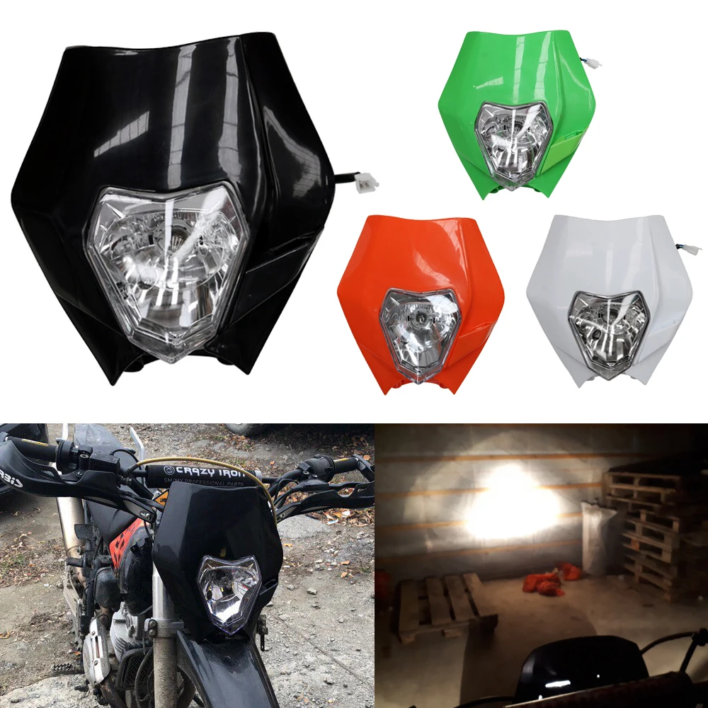 Premium Chance of  TDPRO Motorcycle Dirt Bike Headlight Fairing Motocross Headlamp Universal Fit KTM SX SXF EXC EXCF 1