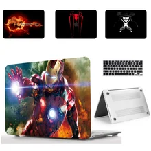 Жесткий чехол для ноутбука с рисунком+ чехол для клавиатуры для Apple Mac MacBook Air11 13 дюймов Pro retina touch bar 12 13 15 15,4 дюймов
