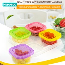 Medoboo контейнер для детского питания коробки контейнеры портативный детский пищевой контейнер для морозильной камеры и микроволновой шкафчик для закусок контейнер BPA бесплатно 20