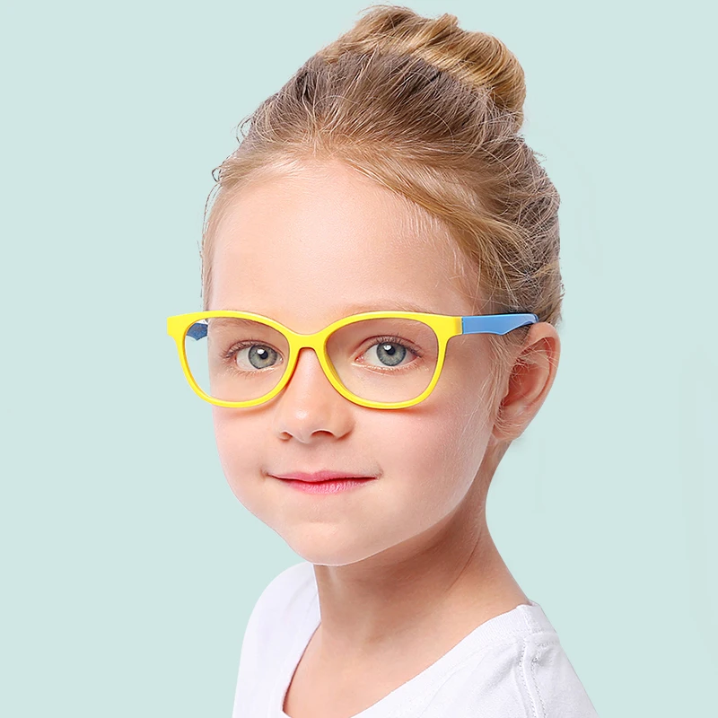 

AORON Children Silica Gel Frame TR90 Computer Radiation Anti-Blue Light Glasses Super-Light Study Eye Protect Plain Glasses