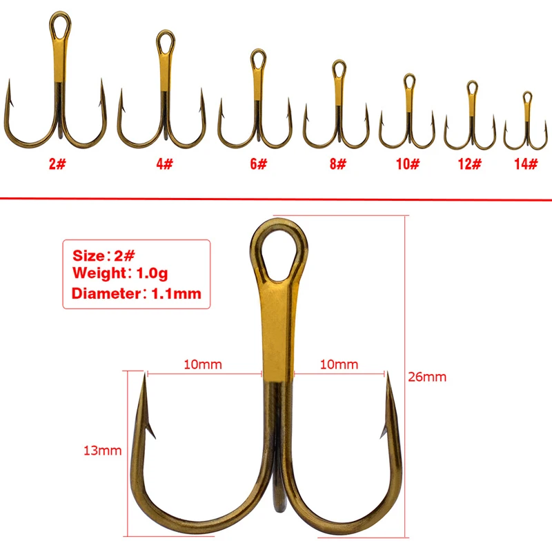 50 шт. тройной крючок из нержавеющей стали, рыболовный крючок 6, 8, 10, 12#, морские рыболовные снасти, приманка, специальный связывающий крючок с колючкой, Популярные рыболовные крючки 35647