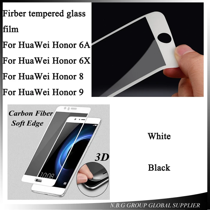 100 шт./лот DHL для Huawei Honor 6A 6X 8 9 пленка из закаленного стекла 3D изогнутая
