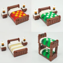 Casa da Cidade DIY Acessórios Bloco de Tijolo Figuras Modelo Cama Peças de Tijolos de Blocos de Construção Compatíveis com LegoINGlys