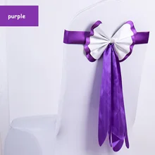 50 шт./лот фиолетовый/синий/желтый, двух Толстая кроличий мех лента на стул створки повязка из спандекса для Свадебная вечеринка в отеле спинка для офисных кресел из Декор