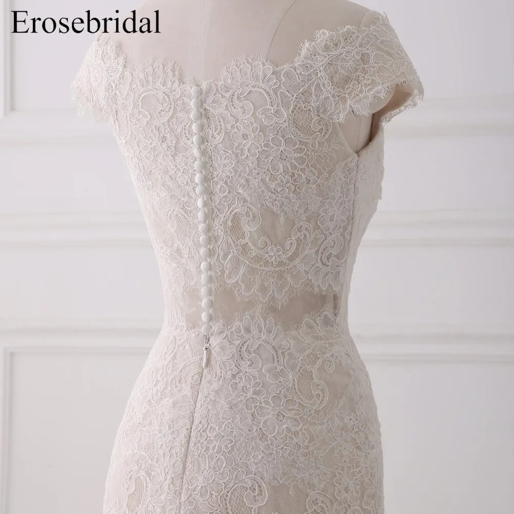 Женское платье Русалочка Erosebridal кружевное для свадьбы с коротким шлейфом модель