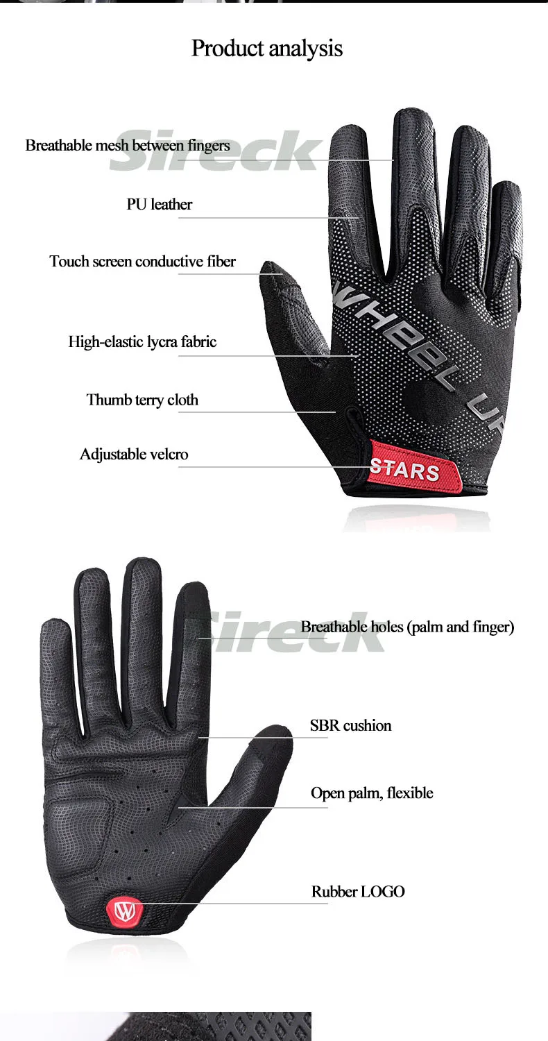 Велосипедные перчатки на полный палец, мужские перчатки «MTB», дышащие, противоскользящие, спортивные, велосипедные перчатки Guantes Ciclismo