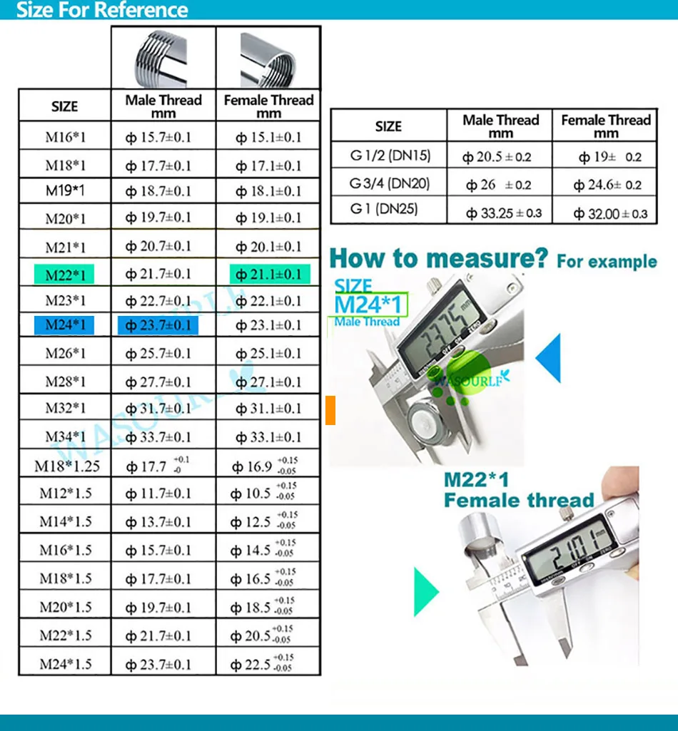 WASOURLF M23 женский внешняя резьба передачи G1/2 inch резьбовое соединение с внешней резьбой внешний адаптер Душ латунь кран аксессуары