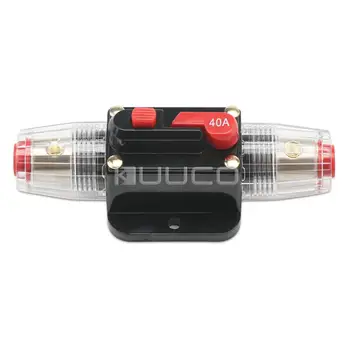 

Circuit Breaker DC 12V/40A Car Audio Fuse Holder/Black Manual Reset Switch Agu Car Breaker Fast and Easy Installation