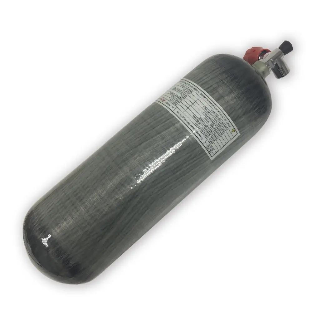 

AC10911 Paintbal PCP Use Tank 9L CE Carbon Fiber 4500psi Gas Cylinder SCUBA Tank For Airforce Condor M18*1.5 Pcp Acecare