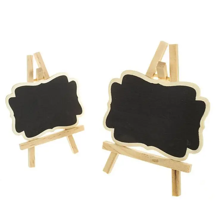 

2 PCS/LOT Framed Wooden Blackboard Chalk Board Wedding Party Table Number Tag Stands Table Number Holder Table Decoration