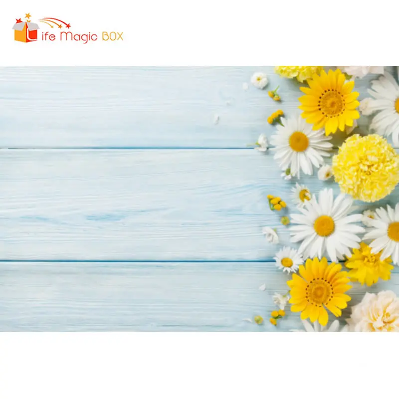 

LIFE MAGIC BOX Fond Studio Photo Background Wood Flower Floor Board Mexico Party Happy Birthday Backdrop