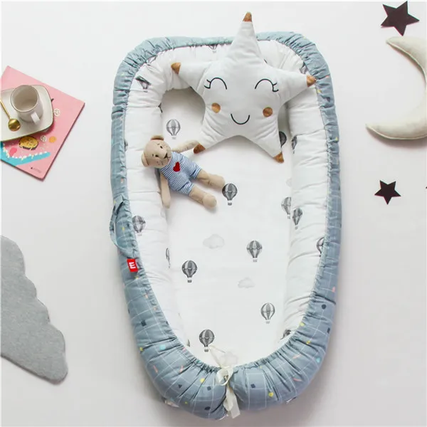 Baby Nest Bed Crib Travel Bed Cot for Children Infant Kids Cotton Cradle Newborn Bumper - Цвет: C14