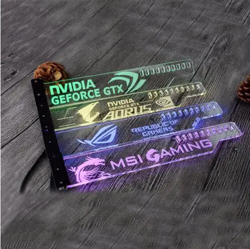 Акриловый кронштейн для фиксации GPU карты размером 280*45*6 мм используется