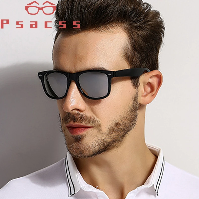 

Psacss Square Polarized Sunglasses Men Driving Mirror Sun Glass Male High Quality Retro Rivet Lunette De Soleil Homme Eyewear