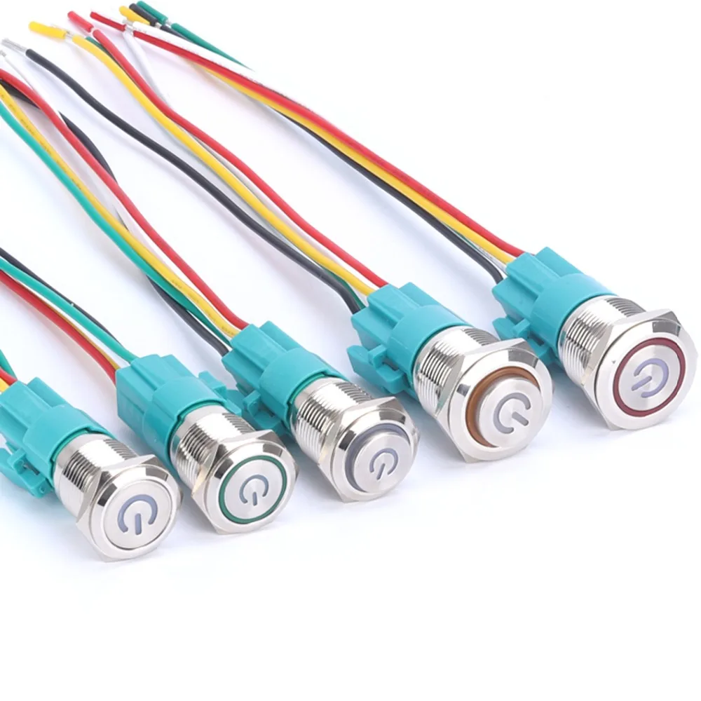 Push button switch connector