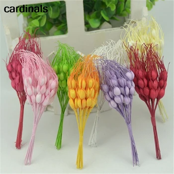 

100pcs Fall Simulation Of Wheat Foam Artificial Flower Bouquet For Wedding Decoration DIY Wreath Scrapbooking Craft Fake Flower