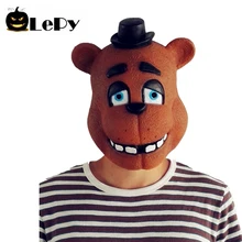 LePy Five Nights At Freddy's Mask Foxy Chica Freddy Bear Masken Gift For Adults Cospply Halloween Party Latex Mask freddy fazebear chica foxy full face latex mask costume toys five nights at freddy fnaf halloween horror mask brinqudoes l2079