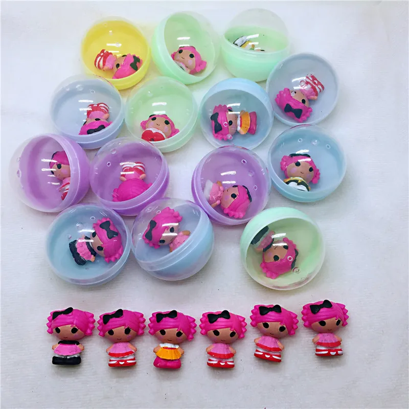 10 шт./лот, диаметр 45 мм, пластиковые цветные шарики, капсулы, игрушки с внутренней частью, Мини-куклы, игрушки, случайная смесь для торгового автомата