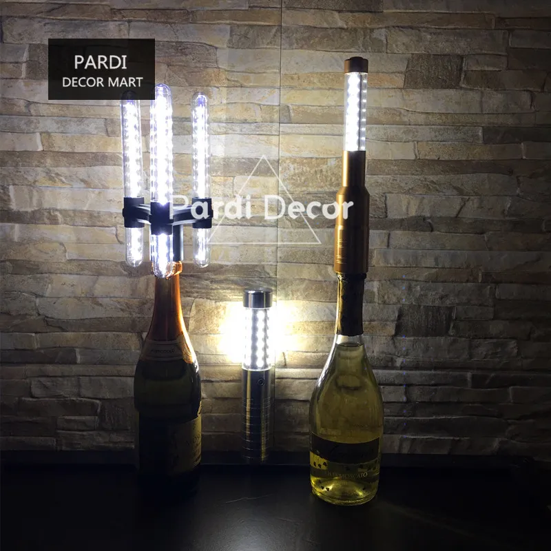 

Hot Flashing Champagne Topper Night Club LED Bottle Baton Electronic Sparkler Bottle Strobe Wedding/Party Decorations
