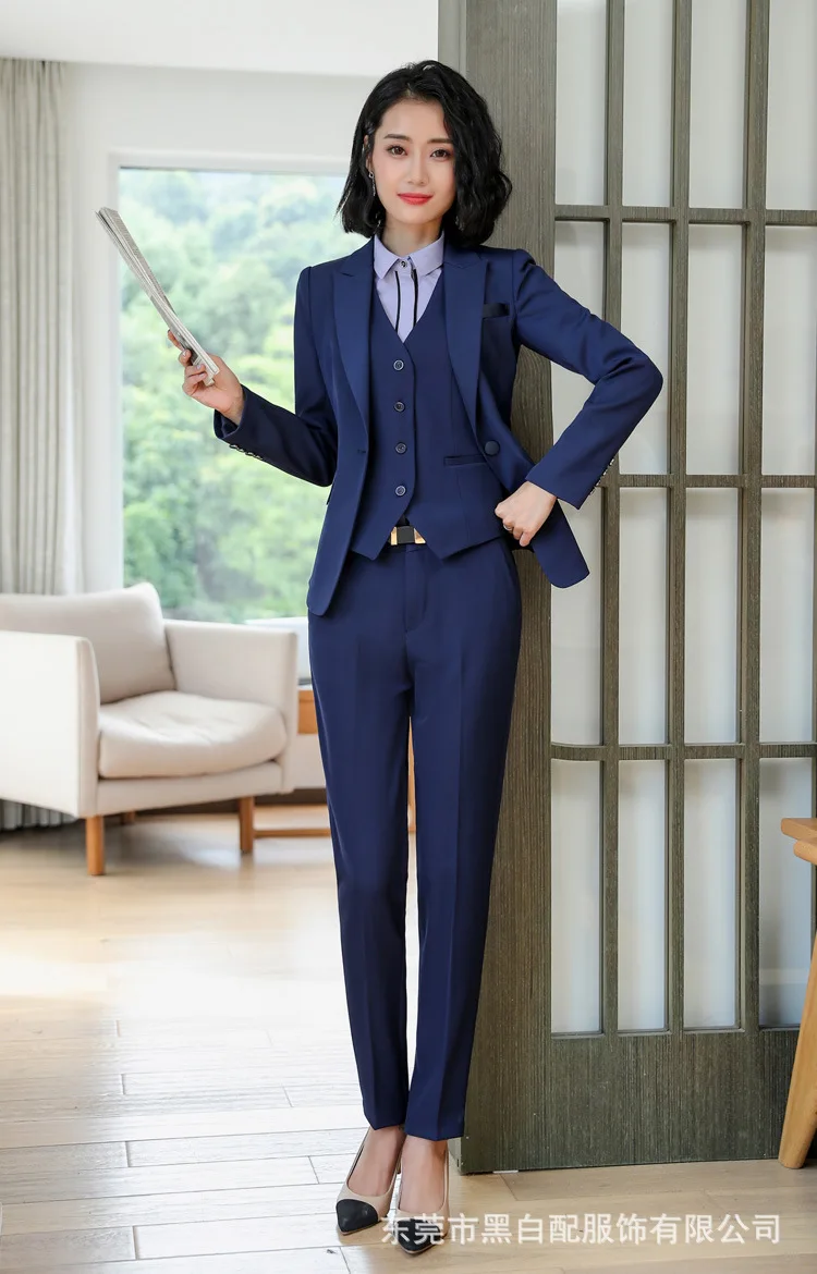 Осень 2018 г. Slim Fit для женщин Формальные куртки с длинным рукавом Блейзер офисные