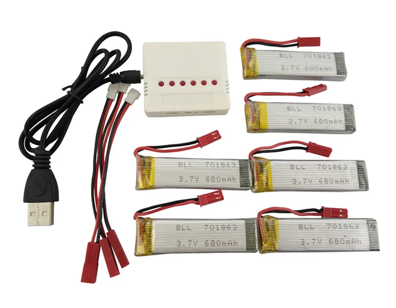 BLL RC модель самолета батарея UDI U817 U818A V959 V222 V929 S032 4 оси самолет вертолет 6 шт 3 7 V 680mah