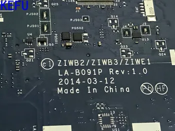 

KEFU BRAND NEW, ZIWB2 / ZIWB3 / ZIWE1 LA-B091P Laptop motherboard for Lenovo B50-70 MAINBOARD PROCESSOR I7+ VIDEO CARD