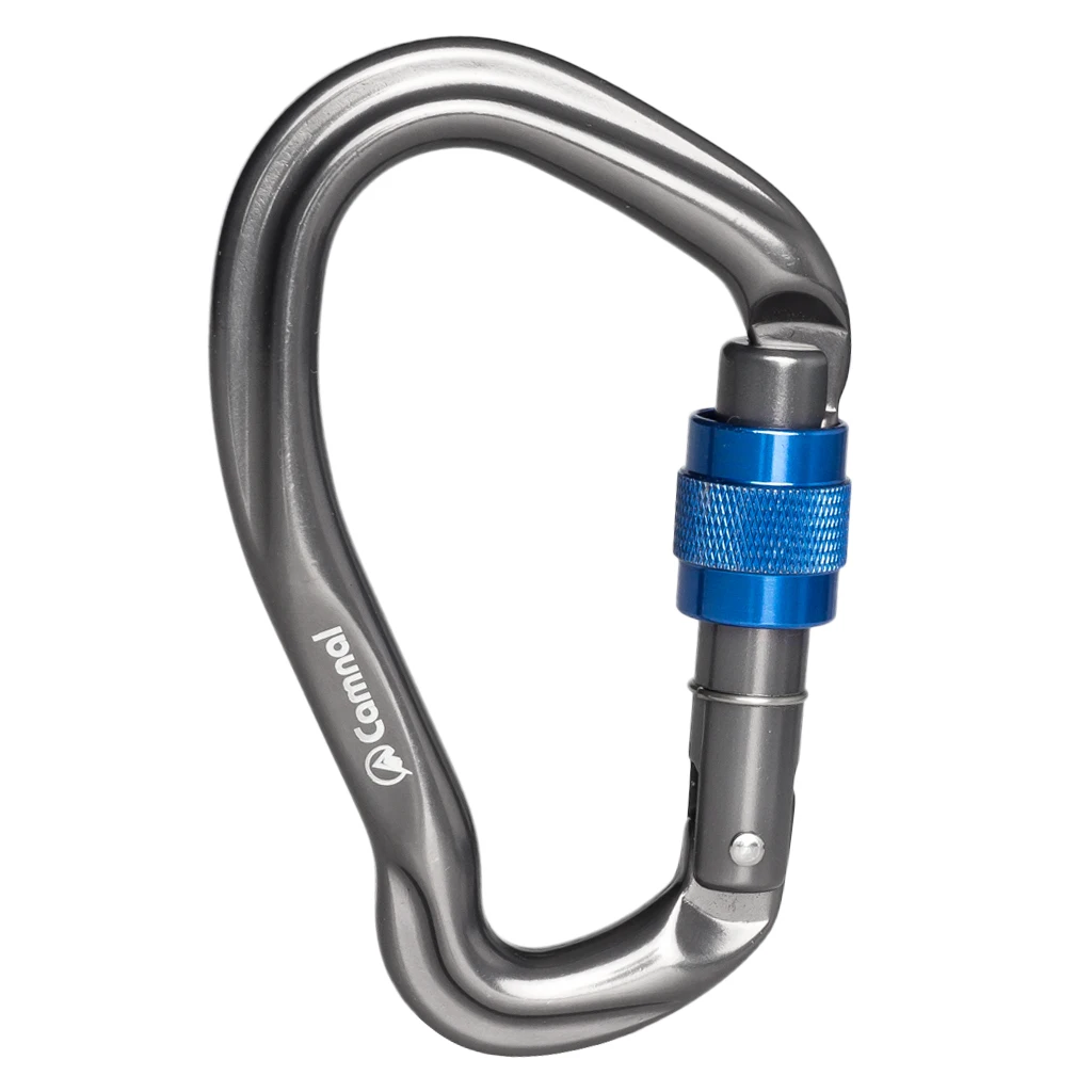 23KN Climbing Carabiner Mountaineering D Type Metal Clip Auto Locking D Carabiner Clip Heavy Duty Rock Climbing Carabiner